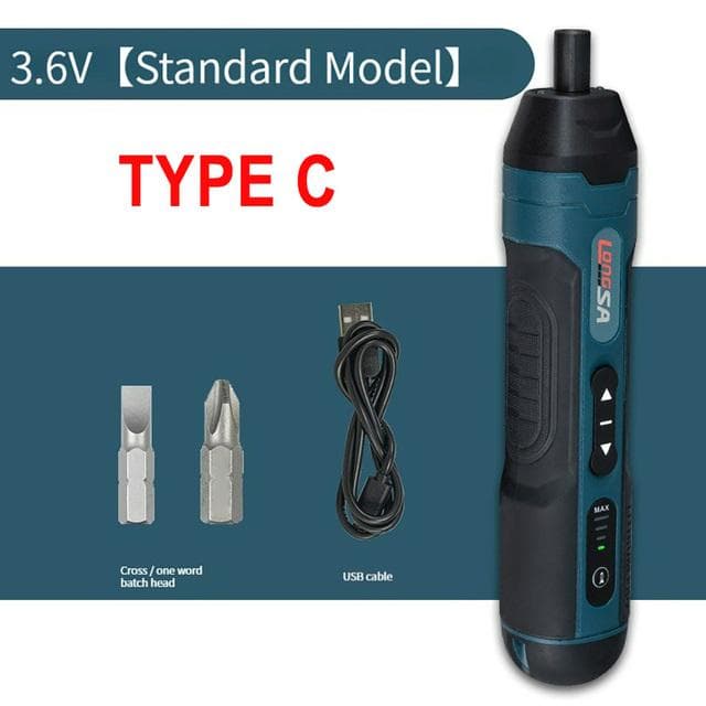 2Nm 3.6V 200r/min Electric Screwdriver Small Wireless Screwdriver Drill Screw Driver Set Rechargeable Electrician Screwdriver