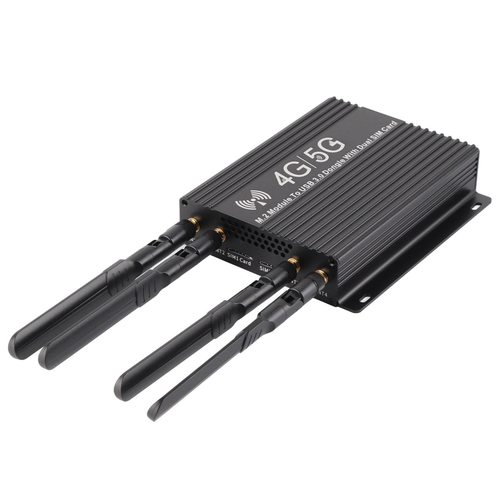 NGFF M.2 4G 5G Module to USB3.0 Adapter with Cooling Fan Dual SIM Card Slot High Gain Antenna