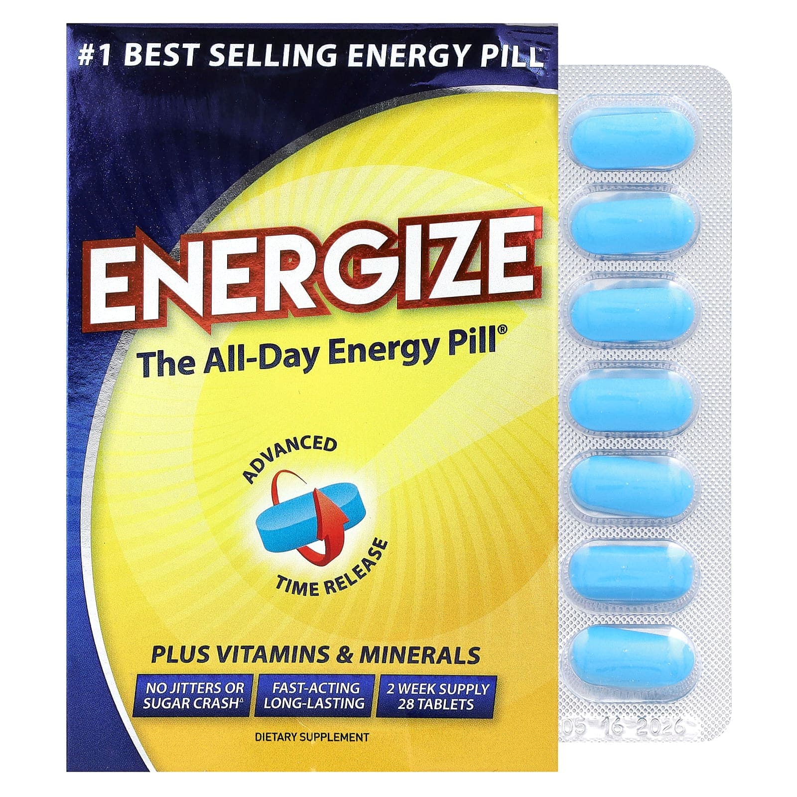 Isatori, Energize, energy pills for all day use, 28 tablets