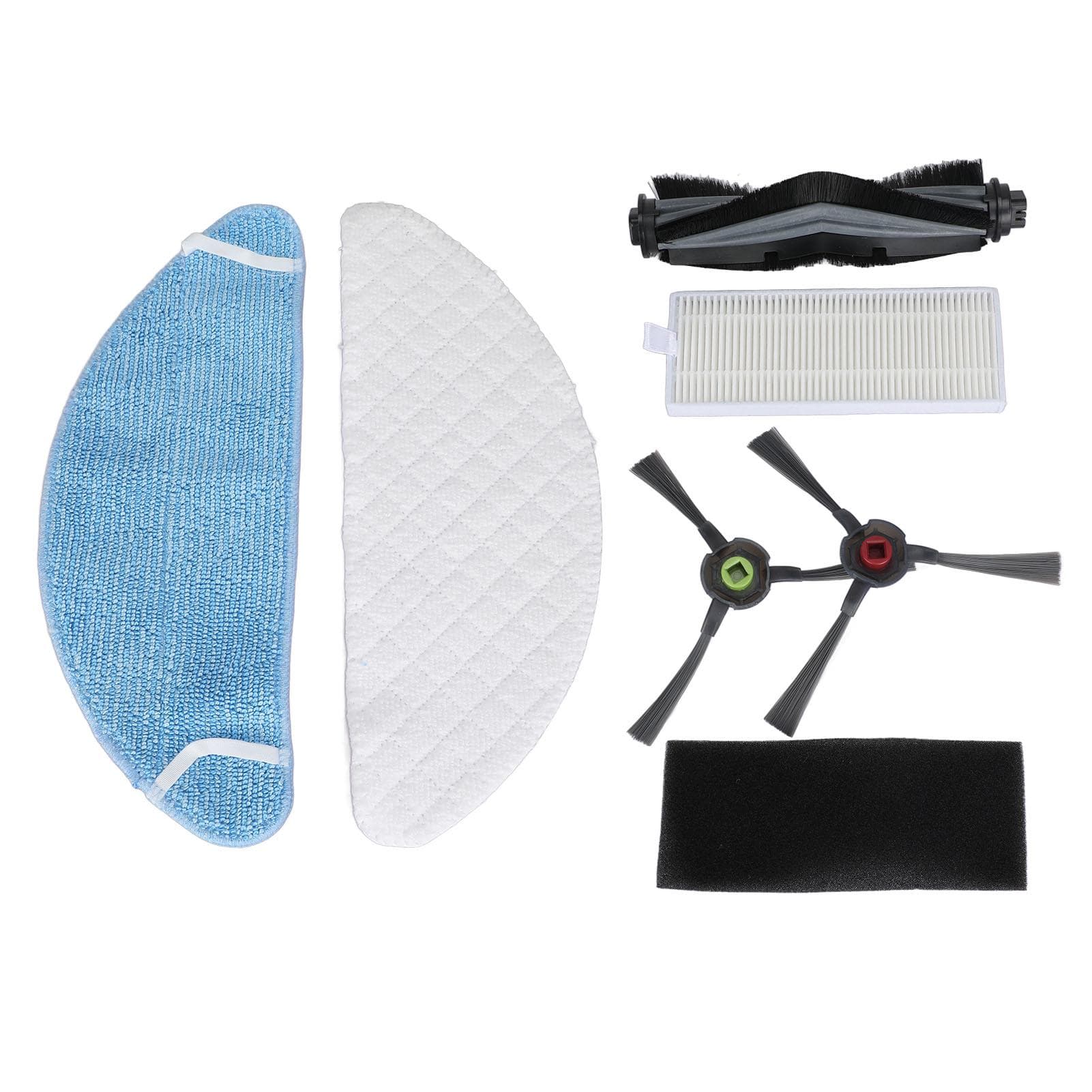 Sweeper Accessories Set Washable Mop Disposable Mop Rolling Brush Side Brush Filter Screen for