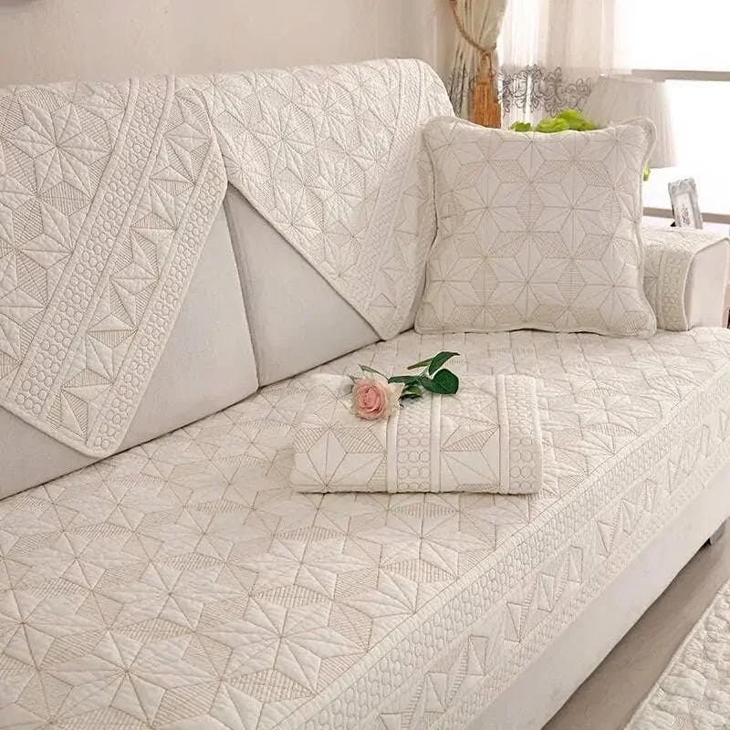 Double-sided Cotton Sofa Covers Cushion Four Seasons Sofa Towel Modern Simple Living Room Corner Couch Cover Armrest Towel 70x70cm 1pcs