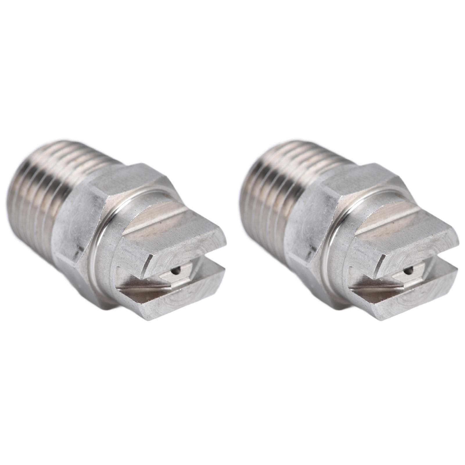 2pcs Fan Nozzle Stainless Steel Wide Coverage Area Compact Practical Uniform Atomization Sprayer