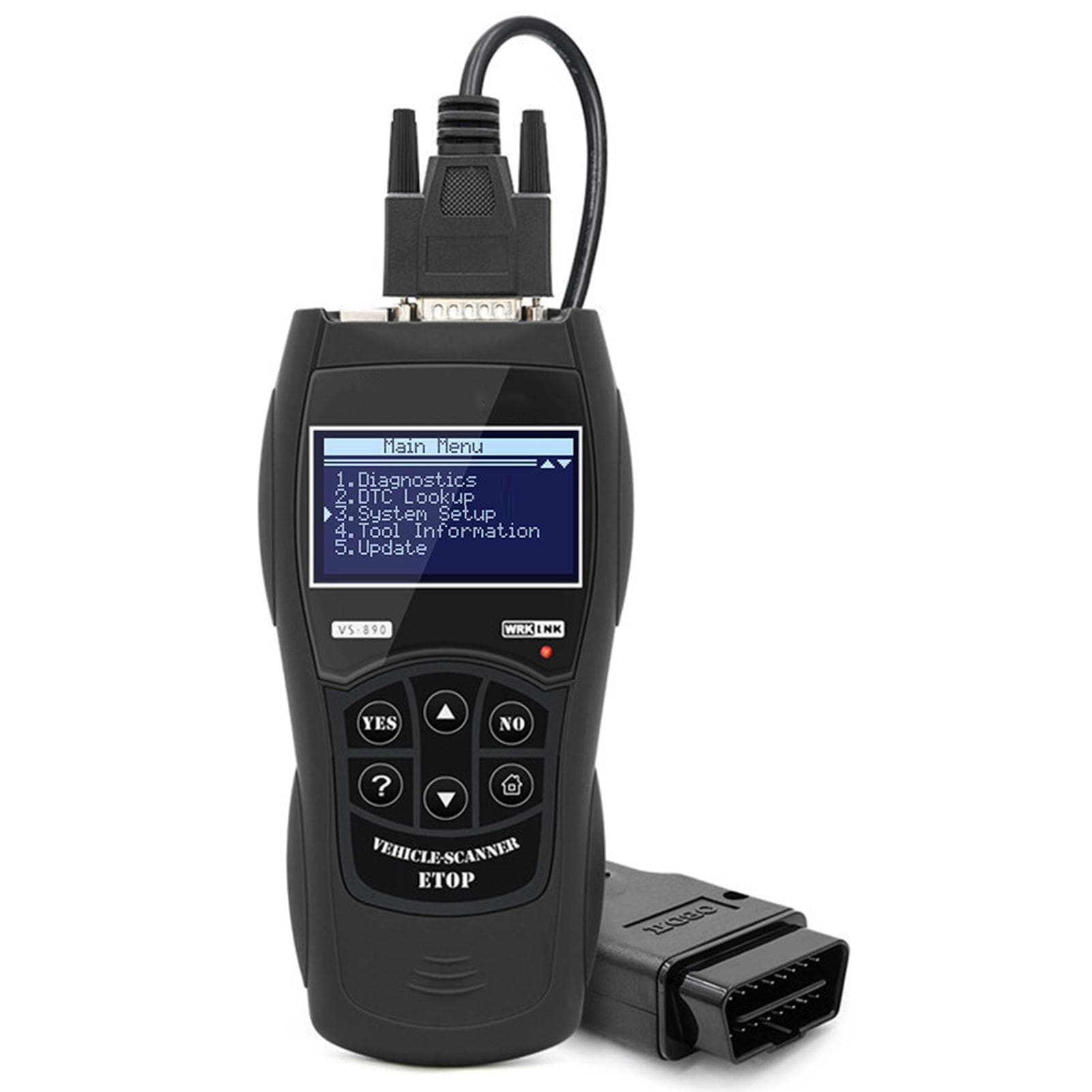 Universal Car Fault Reader Code Auto Scanner Vehicle Diagnostic Tool OBDII Reset Tool black
