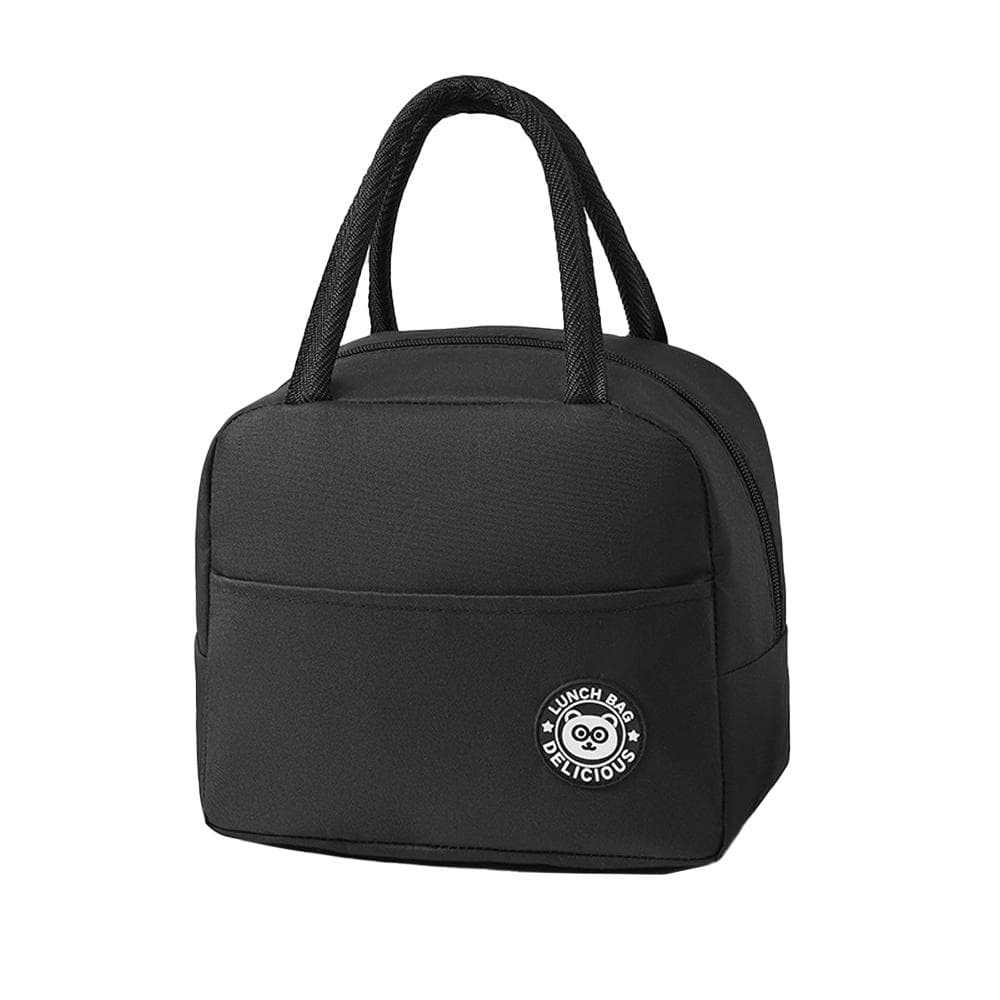 Insulated Lunch Bag Reusable Large Cute Lunch Bags for Work School Camping Bag for Women Men Boys black