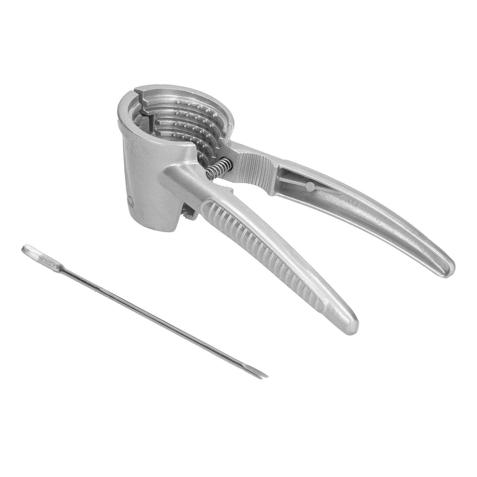 Aluminum Alloy Walnut Nutcracker with Walnut Needle Durable Walnut Clip Opener ClampSilver silver