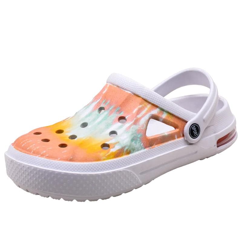Summer Graffiti Clog Sandals for Men and Women Air Cushion Sandals Camouflage Slippers Couple's Garden Shoes Men's Casual Shoes 41