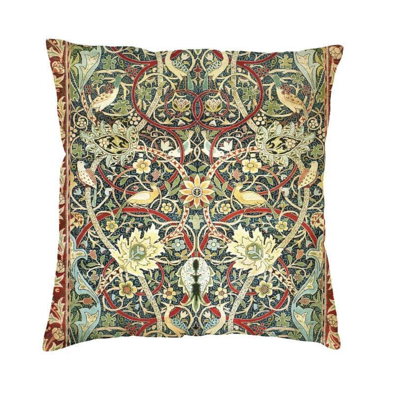Luxury Fox And Hares By William Morris Cushion Cover 45x45cm Velvet Floral Textile Pattern Throw Pillow Case for Car Pillowcase 45x45cm 18x18in