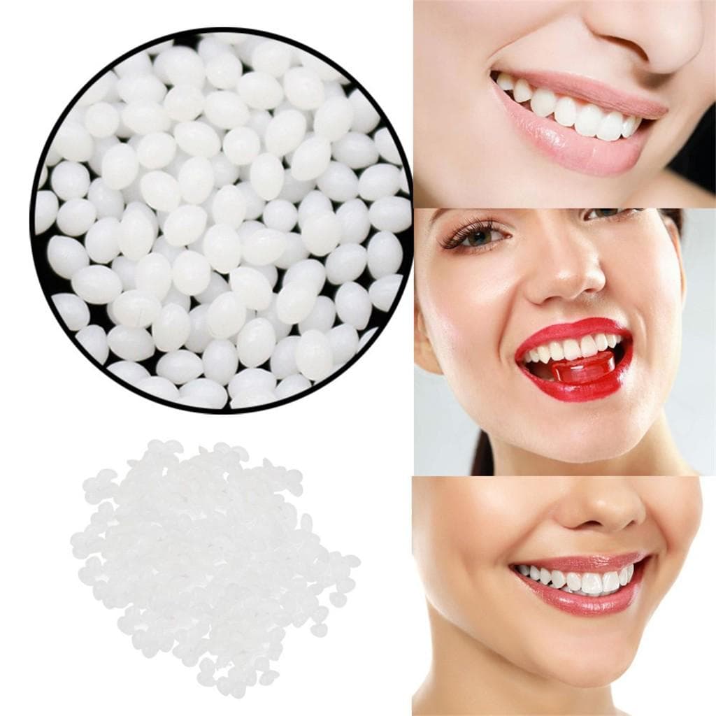 Tooth Repair Kit-Thermal Beads for Filling Fix The Missing and Broken Tooth or Adhesive The Denture Fake Teeth 5g white