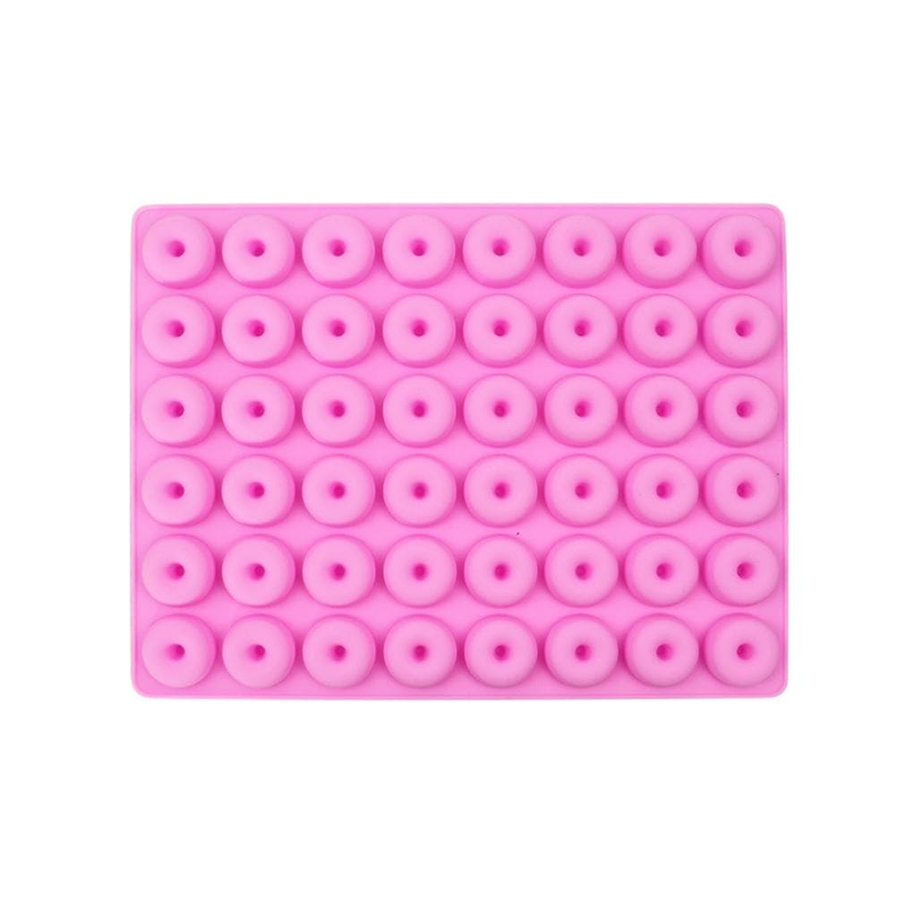 48 Cavity Mini Silicone Donut Baking Mold Chocolate Donut Cake Mold Parsty Baking Mold pink