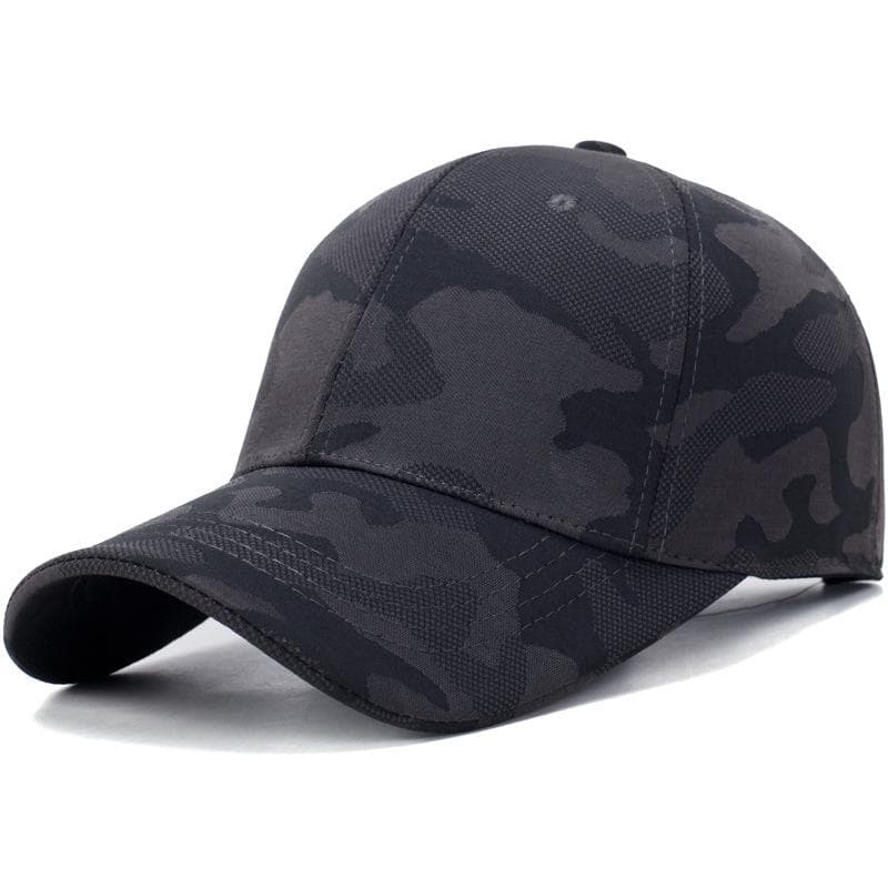 Unisex Simple Camouflage Baseball Caps Spring and Autumn Outdoor Adjustable Casual Hats Sunscreen Hat Adjustable dark grey