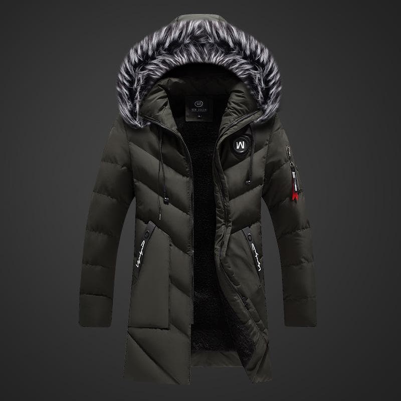 Men Winter Jacket Hooded Casual Long Thick Fleece Parkas Jackets Coat Men Fur Collar Outdoor Military Pockets Overcoat XXXXL