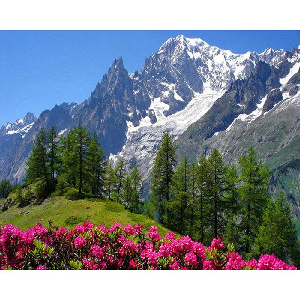 Cross Stitch Kit DIY Diamond Embroidery Mountain scenery Diamond Painting Mosaic Home Decor 20X30CM