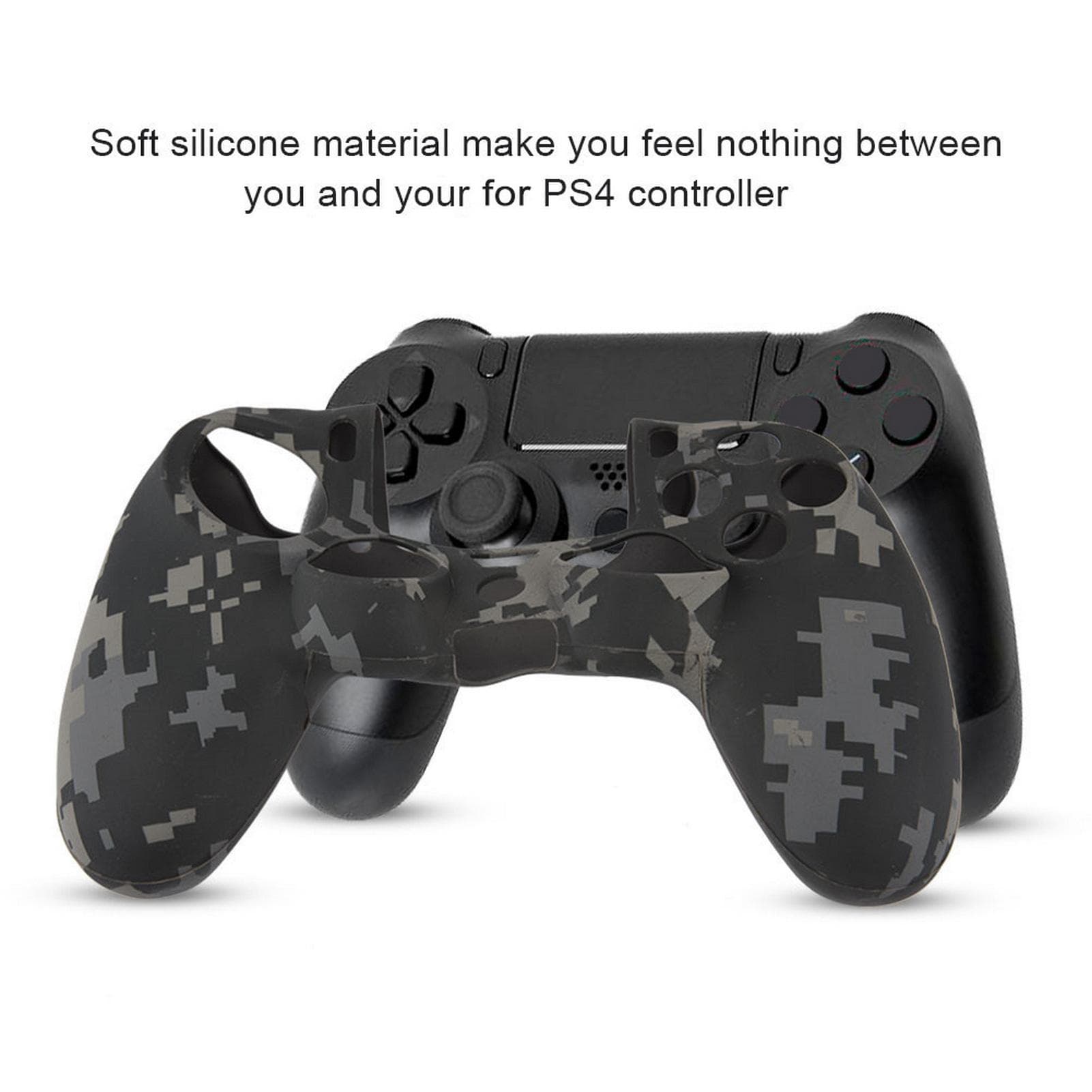 Soft Silicone Sleeve Dustproof Case Handle Cover For PS4 Controller Gray gray