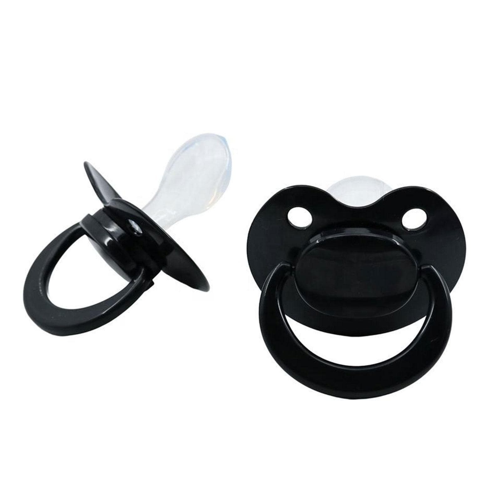 Adult Pacifier for Stress Relief Food-grade Silicone Simulation Dummy Nipple Peace and Relaxation Realistic Soother Toy black