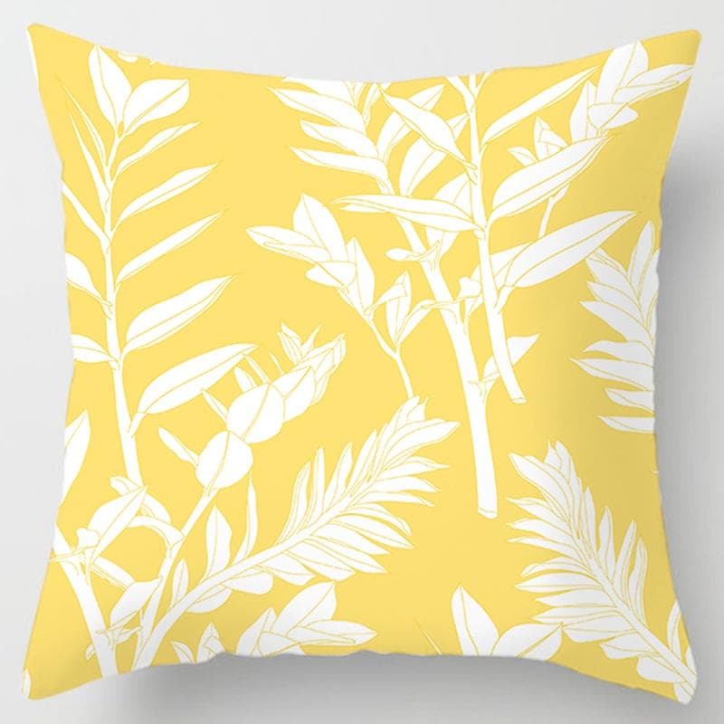 Modern Simple Yellow Flower Pillowcase Home Sofa Pillow Cushion Cover Lumbar Pillow Case Pillow Case Cushion Lumbar Without Pillow Core 45*45cm 50x50cm
