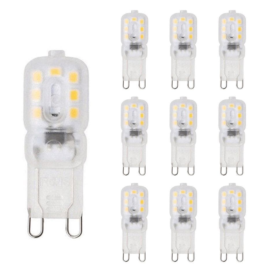 10pcs G9 Led Bulb 220V 3W 5W SMD2835 White Warm Bombillas For Home Light Bulbs Crystal Chandelier Replace 30W Halogen Lamp 3W Transparent WARM WHITE