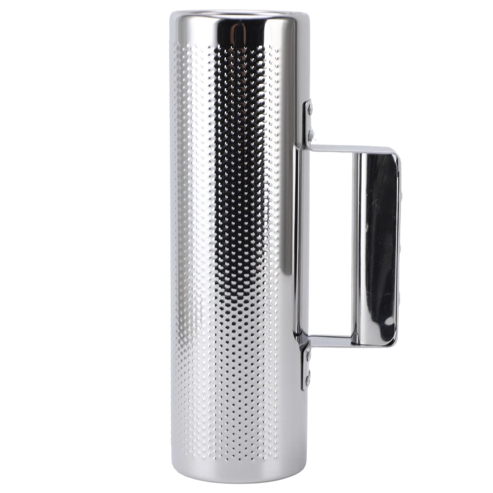 Metal Guiro Shaker with Scraper Stainless Steel Handheld Guiro Percussion Musical Instrument for 3x10 Inch