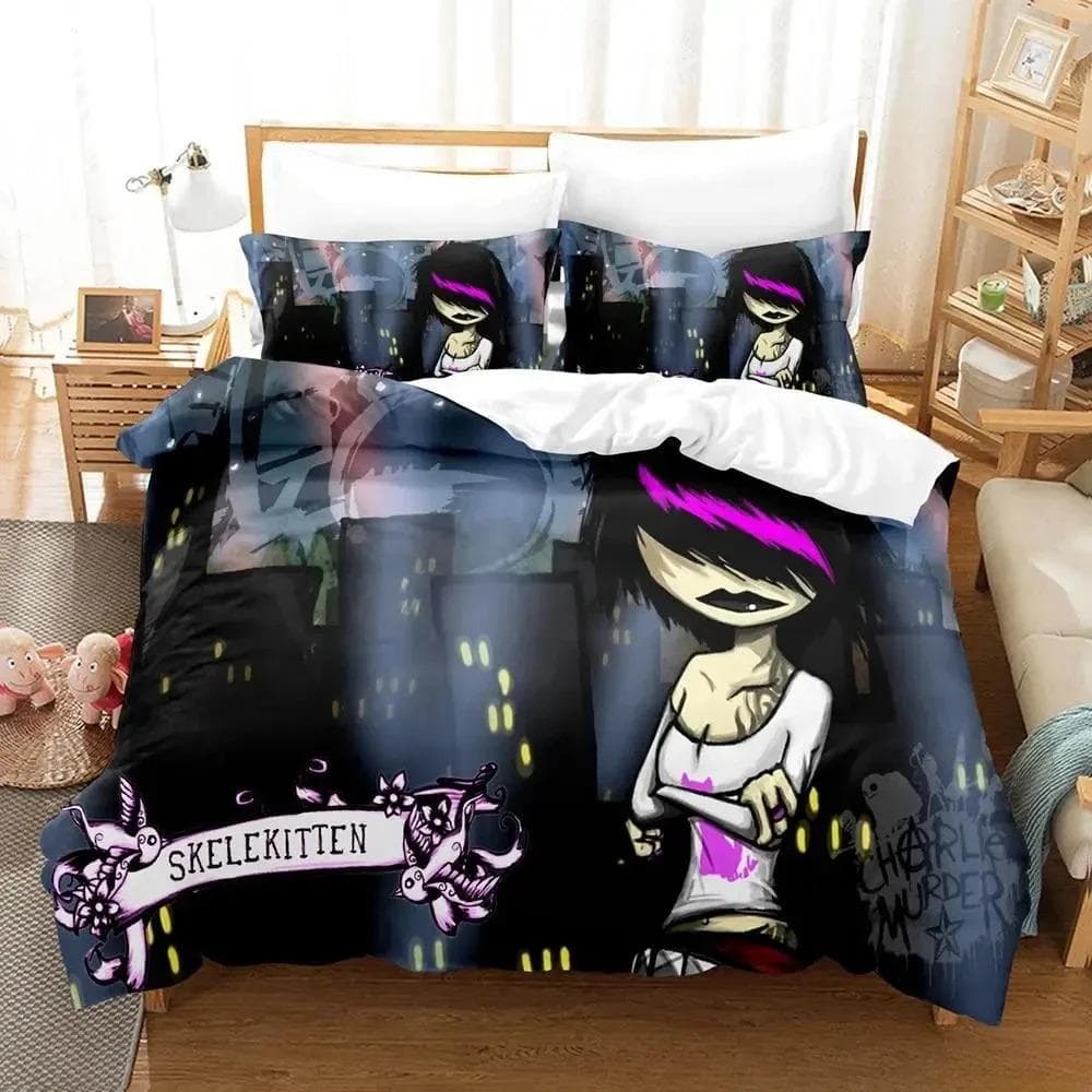 3D Print Charlie Murder Bedding Set,Duvet Cover Comforter Bed Set Quilt Cover Pillowcase,King Queen Twin Size Boys Girls Adultse 135X200cm-2pcs