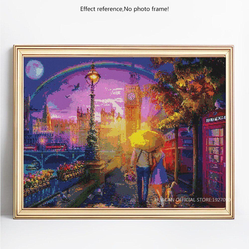 5D DIY Diamond Painting Couple Full Display Embroidery Pictures Of Rhinestones 20X30