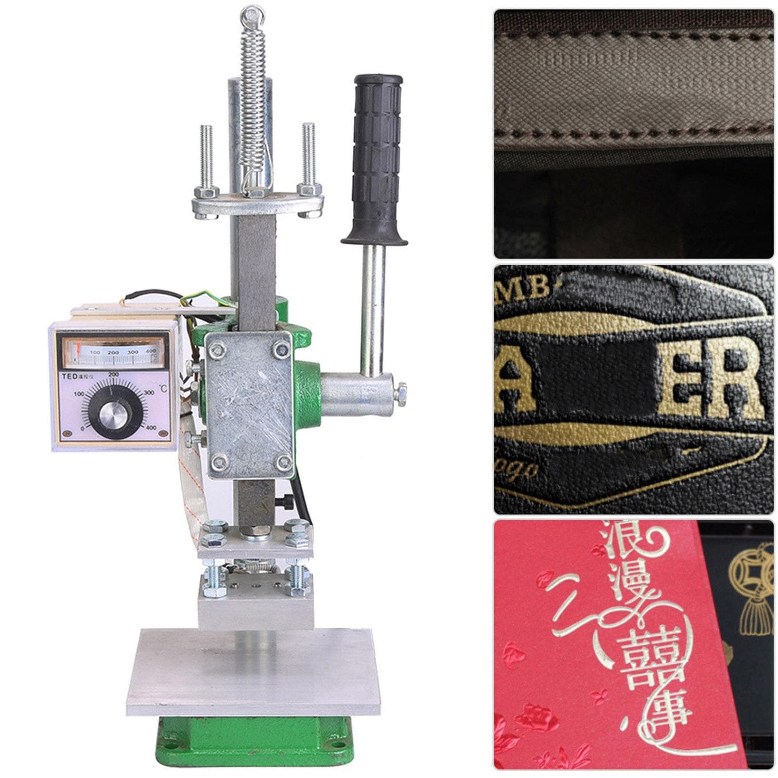 Hot Foil Stamping Machine Portable Leather Craft Pressing Manual Heat Press ToolM EU Plug 220V EU Plug