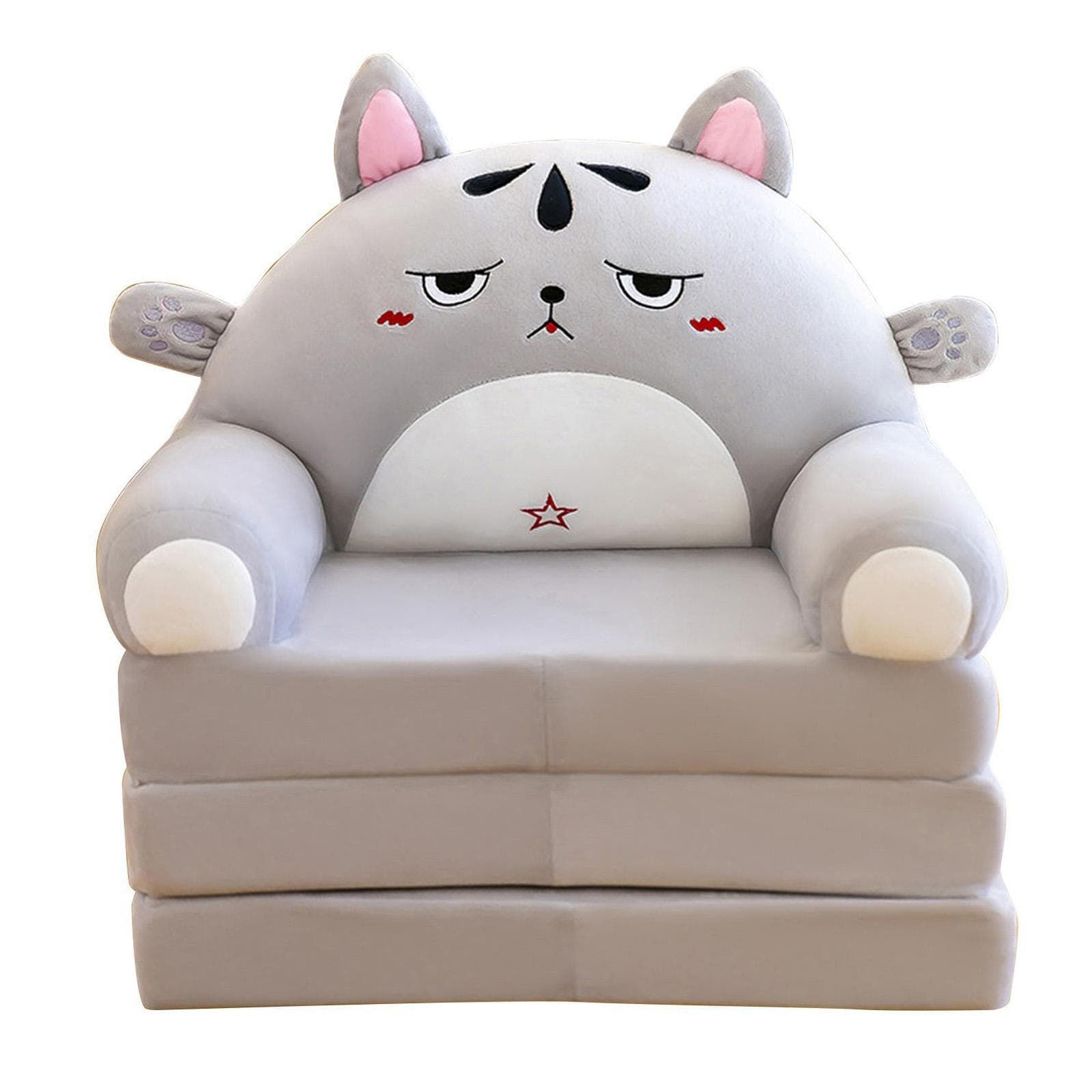2 in 1 Foldable Children s Sofa Cushion Plush Sofa Cute Sofa Chair for Children