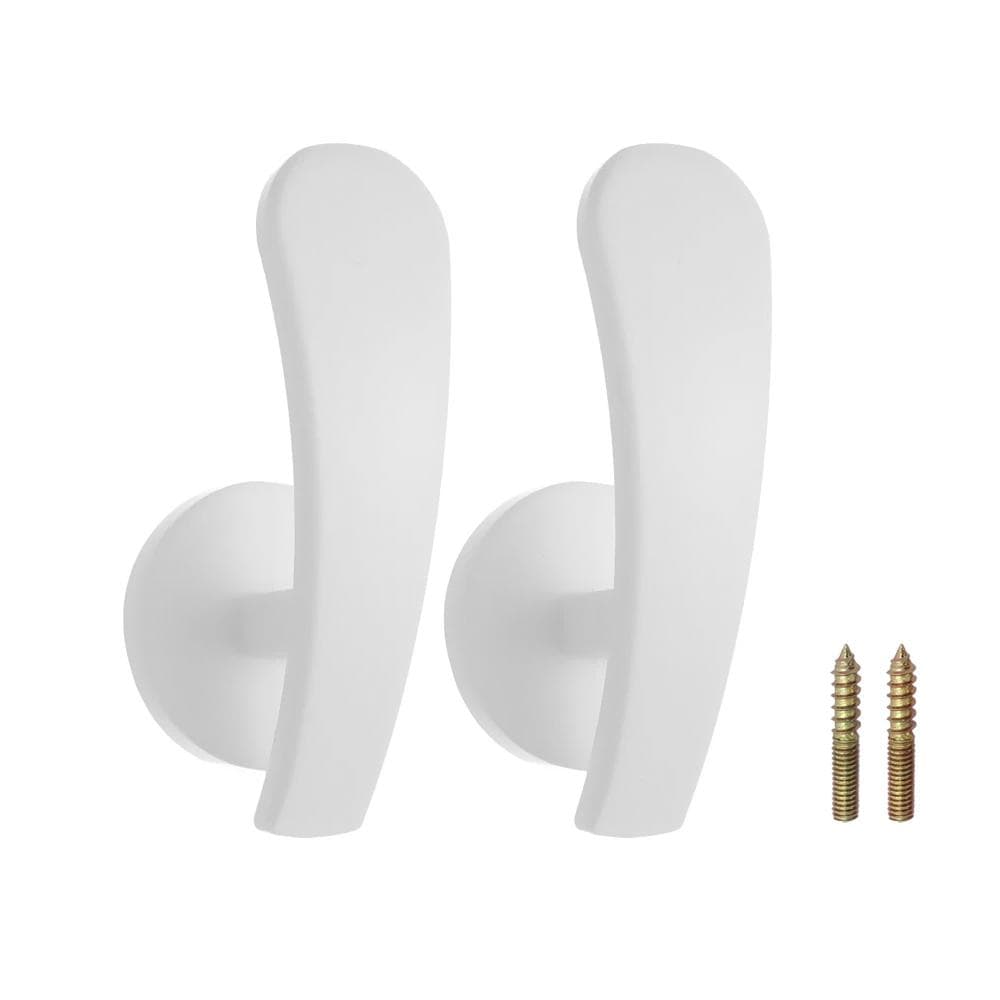 2pcs/set Retro Hold Practical Durable Curtain Holder Wall Hanger Curtain Holdback Mounted Metal Hooks white