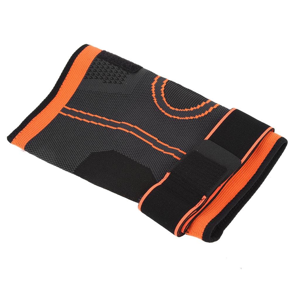 Knee Support Brace Guard Adjustable Band Knees Sleeve Protector Outdoor Indoor Sports Orange L L(for 6.5-9kg) orange