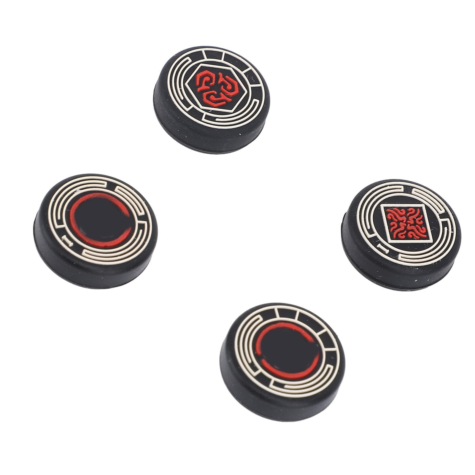 4Pcs Joystick Analog Stick Thumb Grip Silicone Non Slip Console Thumb Grip for X S One for Switch black