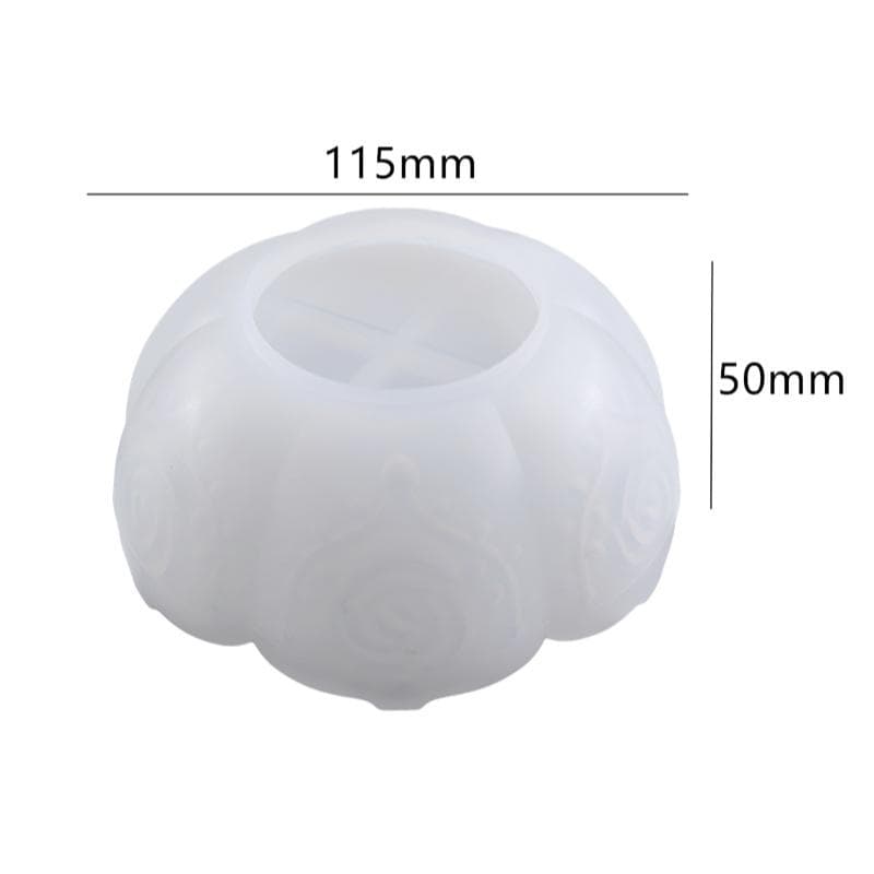 Diy Crystal Drop Glue Epoxy Resin Rose Lotus Storage Bowl Mirror Silicone Mold