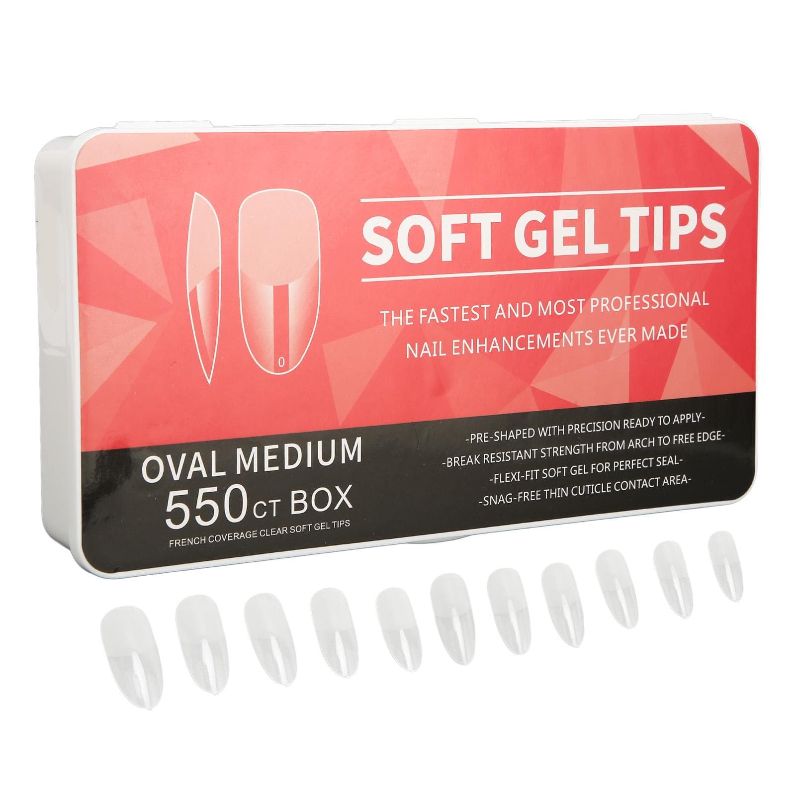 550pcs Fake Nails Ultrathin Seamless Semi Scrub DIY Handcraft Breathable ABS Nail Tips for Wedding