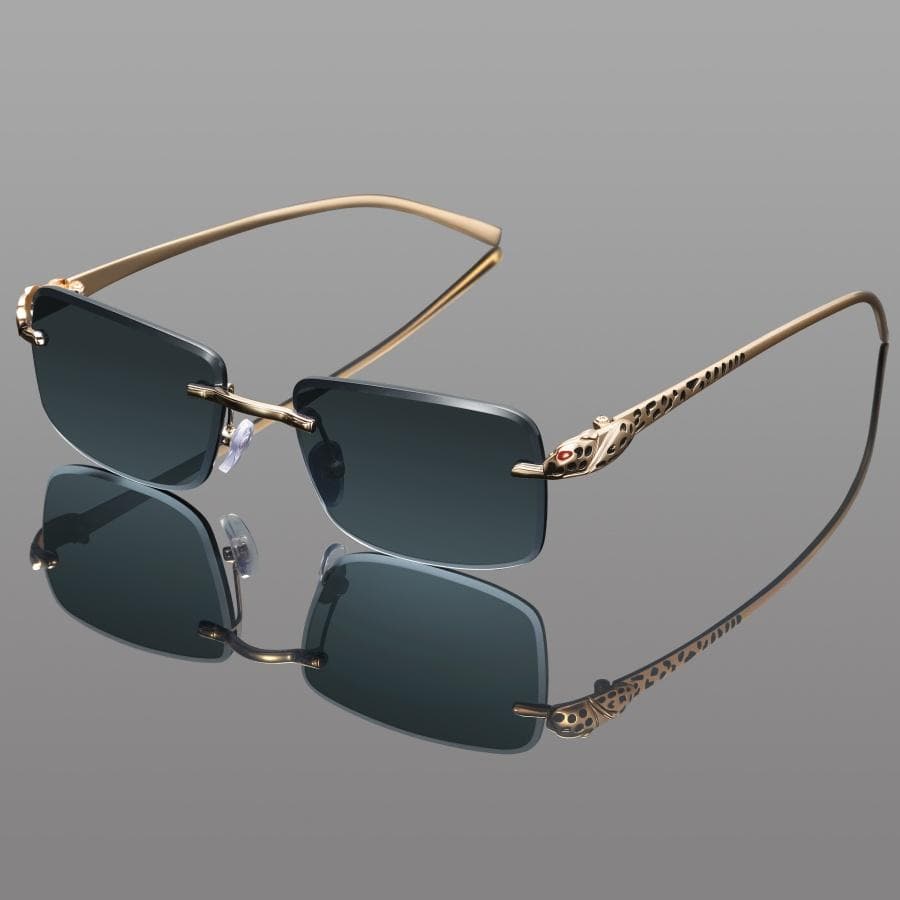 Vintage Rimless Sunglasses for Women Fashion Rectangle Designer Sun Glasses Female Eyewear Summer Travel Accessories