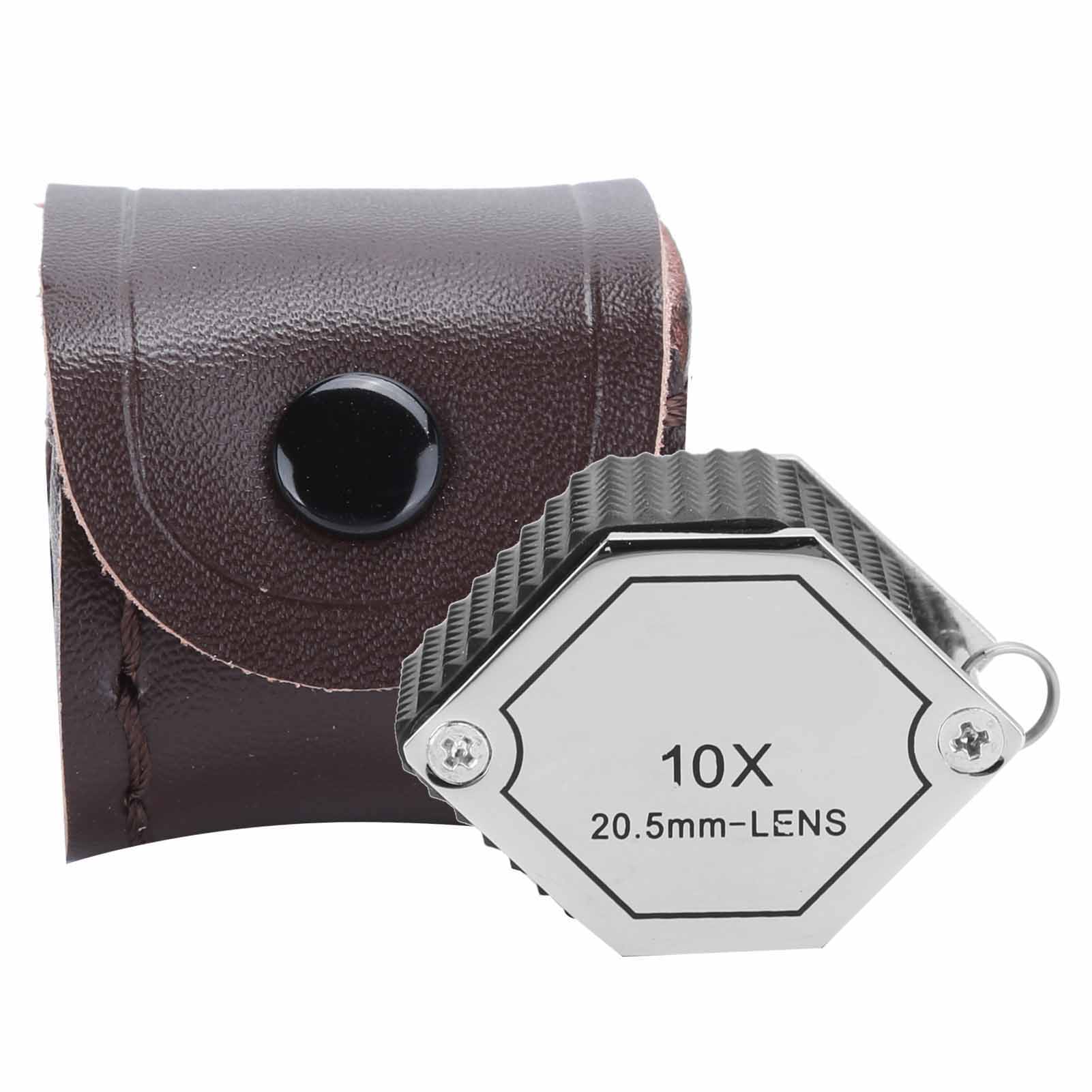 10 x 20.5mm 10X Magnifier Jewelry Loupe Triplet Lens Optical Glass Pocket Magnifying Tool