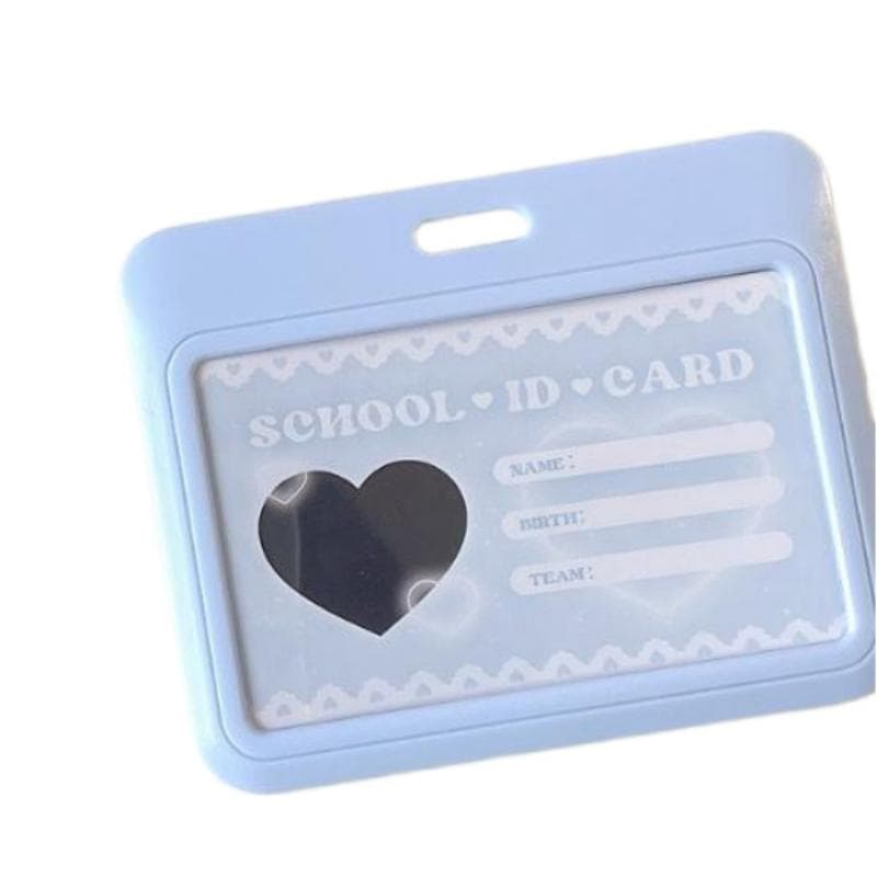 Kawaii Baby Blue Milk Pink Photocard Holder Credit ID Bank Card Photo Display Holder Bus Card Protective Case Pendant