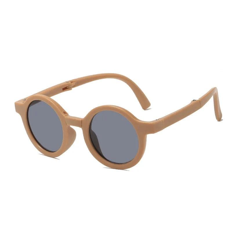 Girls Baby Sunshade UV375 Protection Folding Children Round Sunglasses Cute Eyewear For Boys