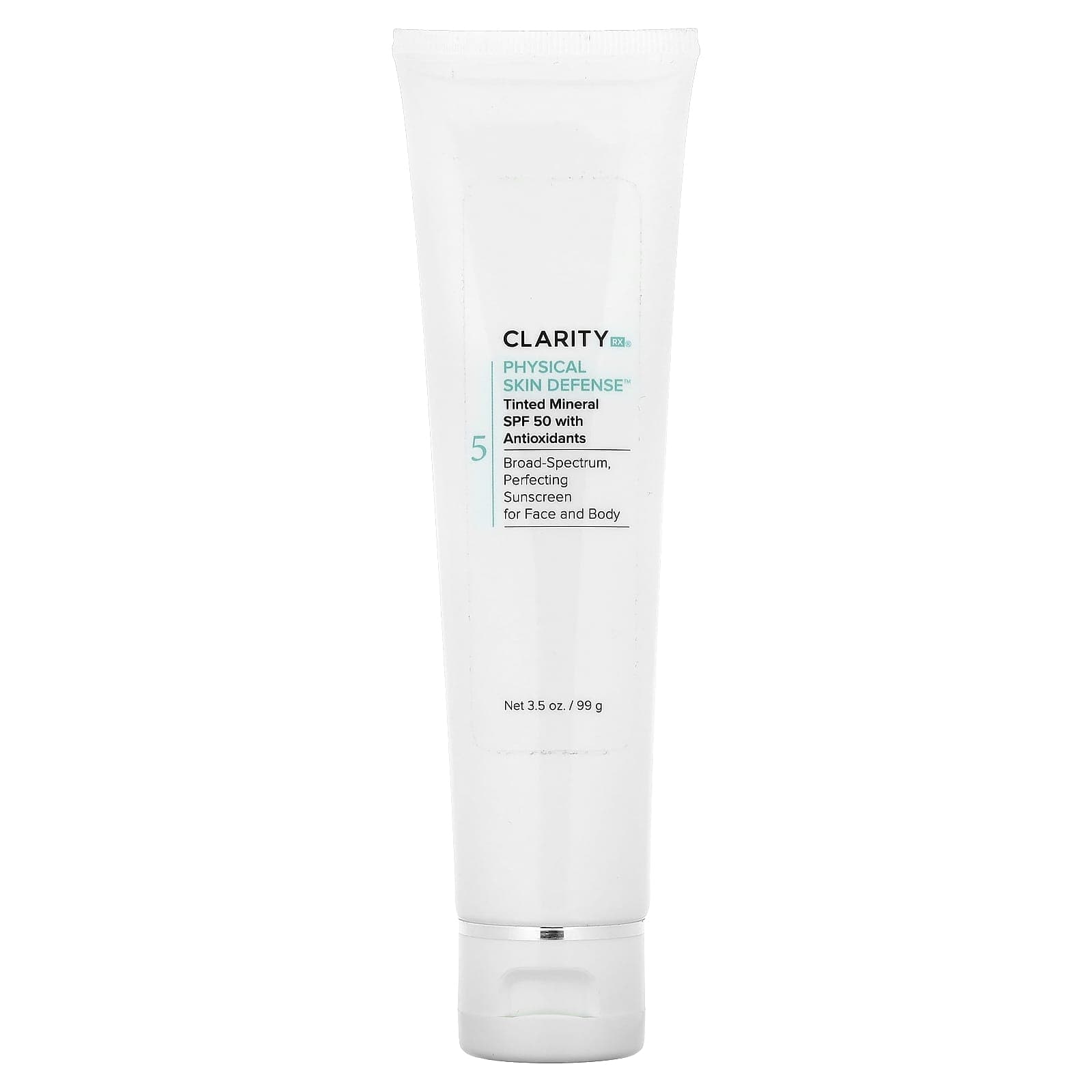 ClarityRx, Physical Skin Defense, Tinted Mineral SPF 50, Contains Antioxidants, 99 g (3.5 oz)