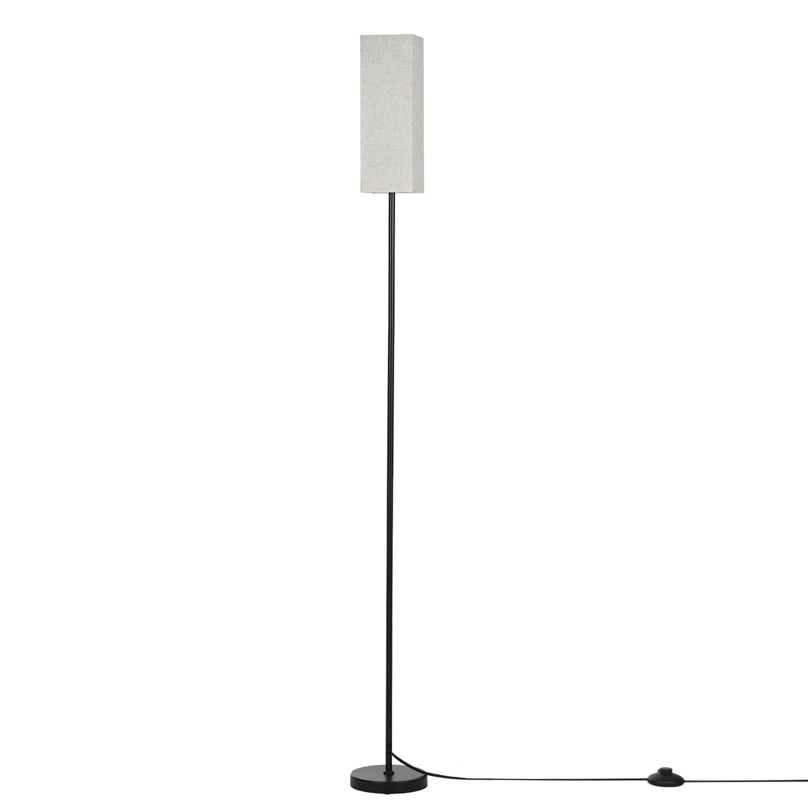 Modern Floor Lamp Standing Tall Light with LEDs Bulb 3 Light Colors Foot Switch for EU Plug black/white