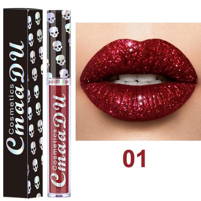 8 Color Matte Lip Gloss Sexy Skull Lipstick Set Skull Head Long Lasting Waterproof Velvet Lip Gloss Liquid Lipstick 01