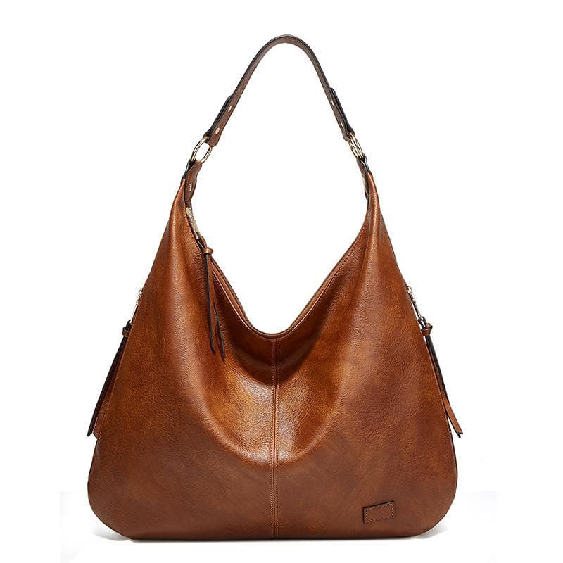 Women Tote Bag Handbags PU Leather Fashion Hobo Shoulder Bags with Adjustable Shoulder Strap 44cm*5cm*34cm brown