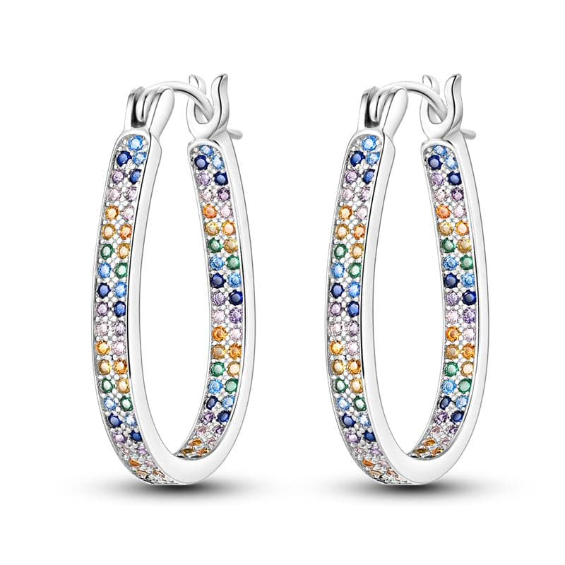 Hale SS925 Sterling Sliver Earrings Hoop Heart Family Tree Bow Blue Butterfly Earrings Fit Earrings For Women