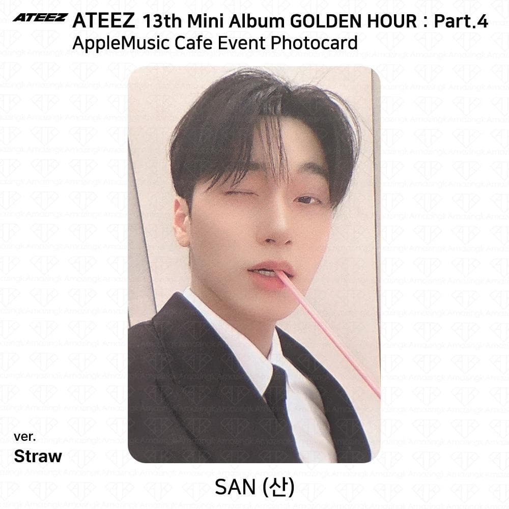ATEEZ 13th Mini Album Golden Hour Part.4 AppleMusic Cafe Event Photocard San