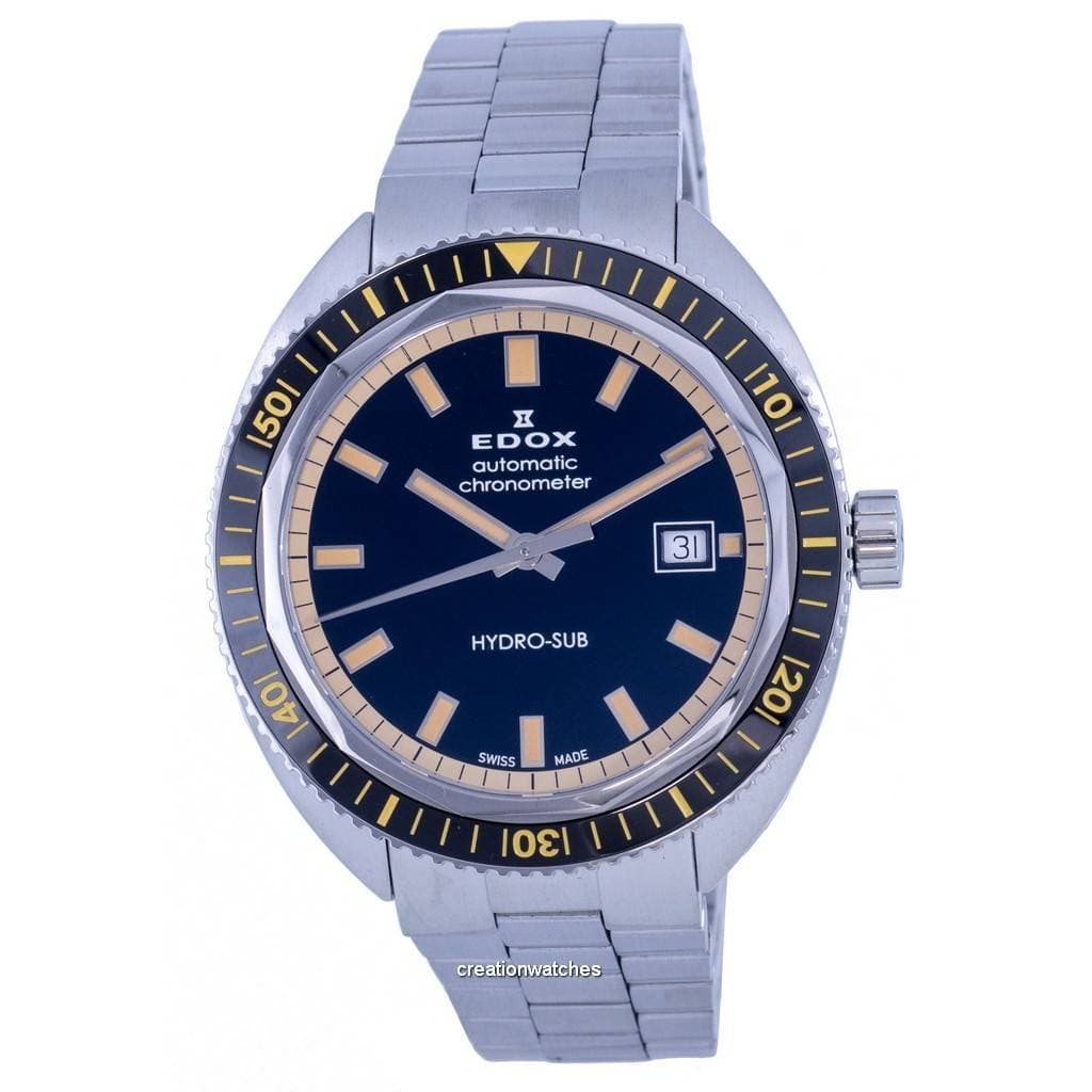Edox Hydro-Sub Divers Stainless Steel Black Dial Automatic 801283NBMNIB 80128 3NBM NIB 300M Mens Watch