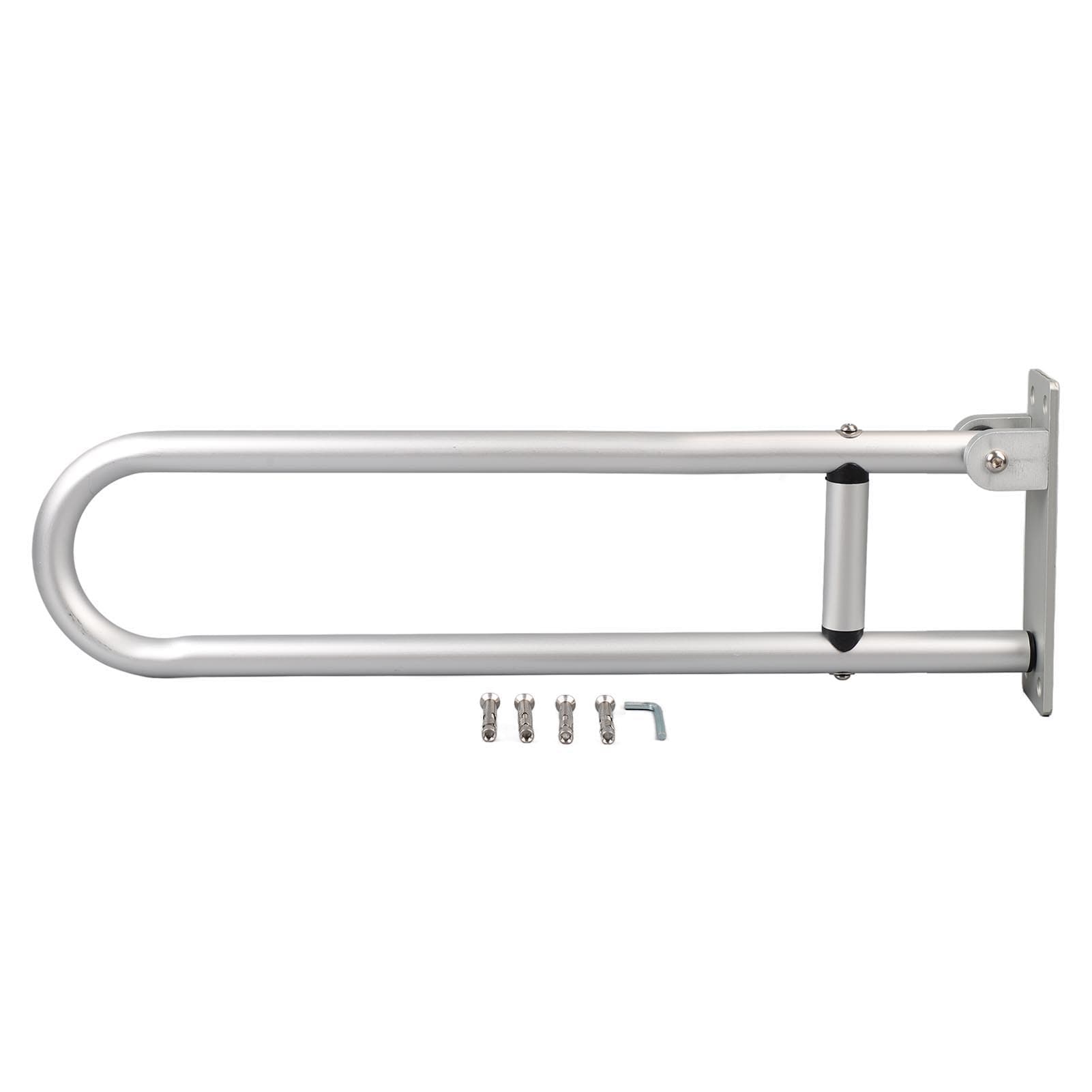 Flip Up Grab Bars Aluminium Alloy 23.6in Long Easy Mounting Foldable Bathroom Grab Bars for Toilet YC1215AYC1215A