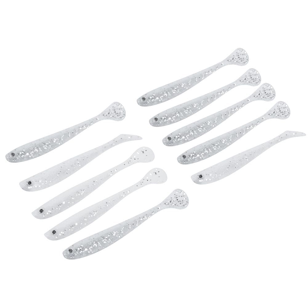 10PCS 6cm Artificial T Tail Lure PVC Eco‑Friendly Simulation Soft Bait Fishing Accessory(3#