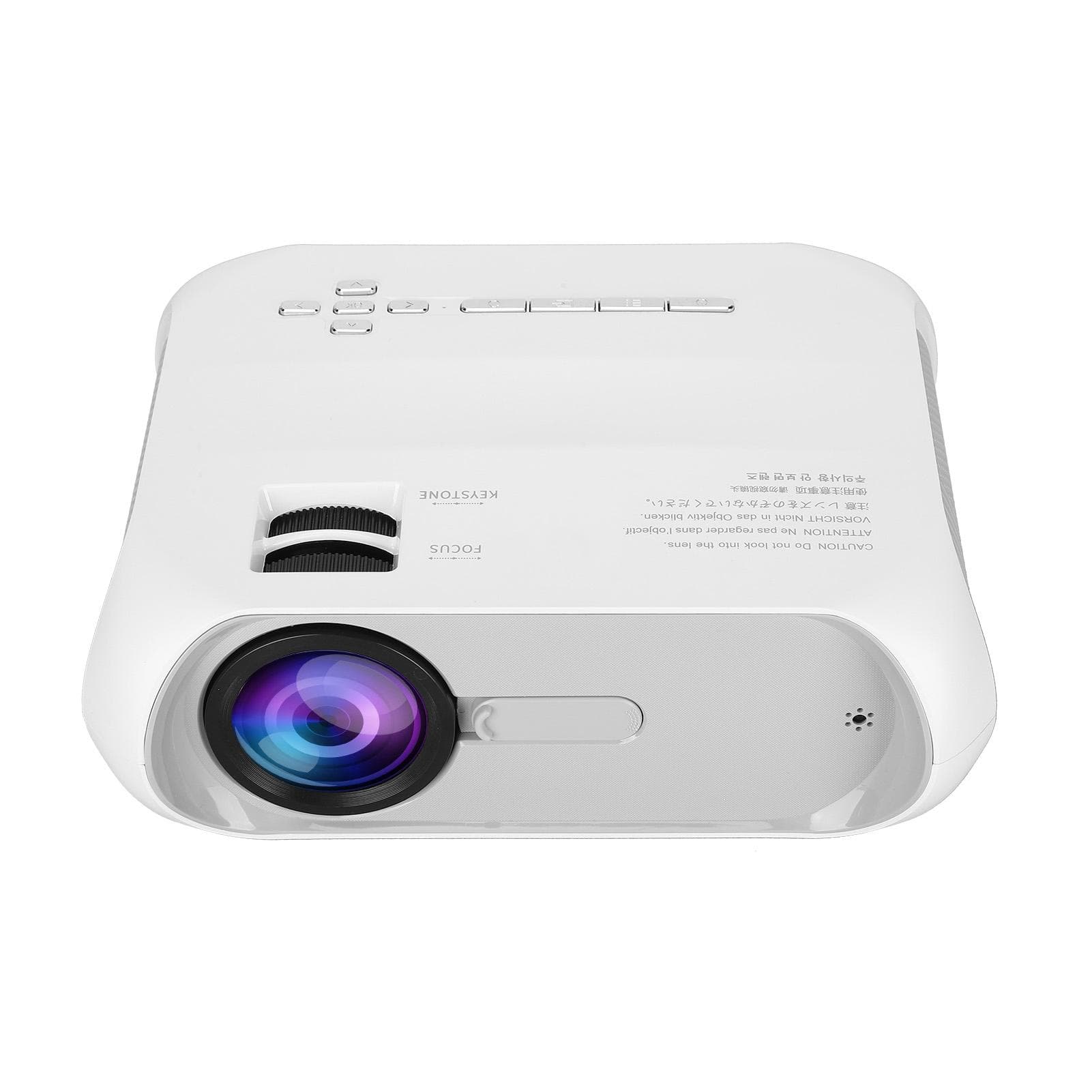 S5 Mini Phone Projector TFT LCD 140in Screen WiFi 1080P VGA Projector White 100‑240VUS US Plug