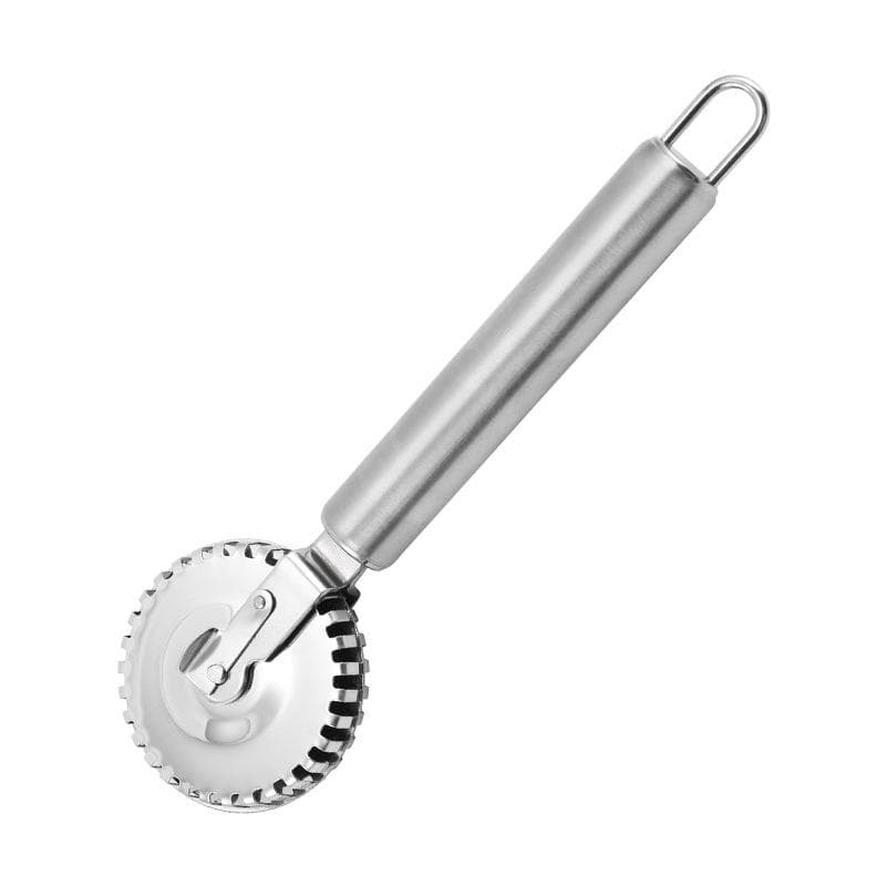 Stainless Steel Pastry Roller Edge Sealing Embossing Knife Pie Filling Dumpling Double-sided Rolling Lace Cutting Knife silver
