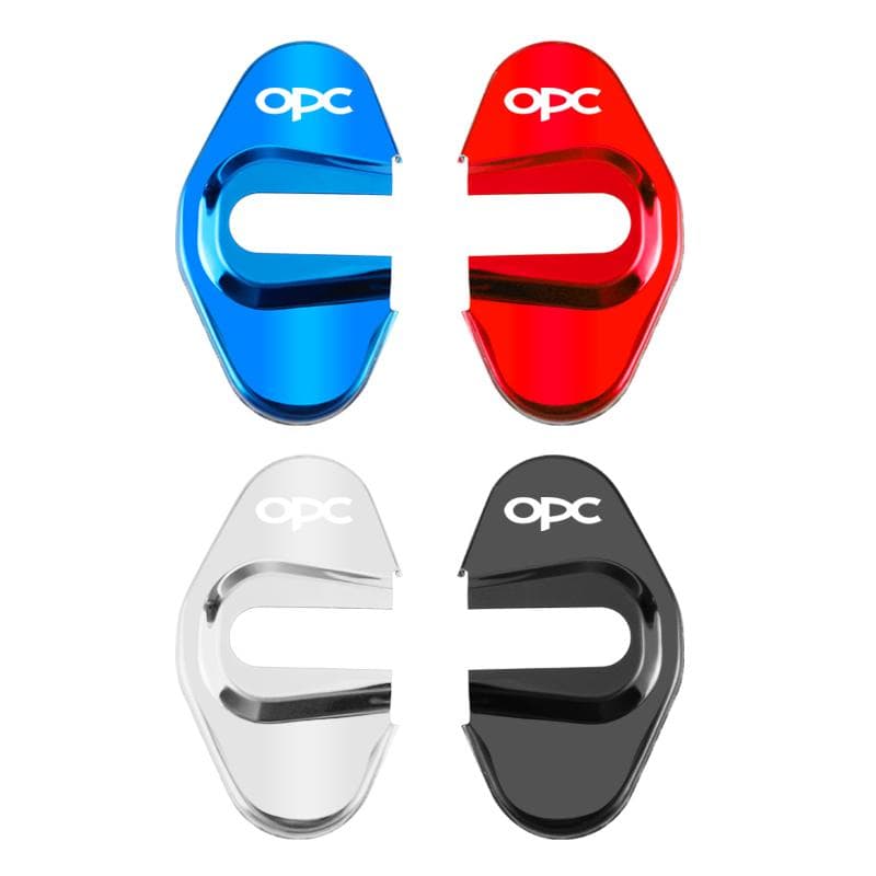 4Pcs Car Door Lock Cover Stainless Steel Cap Auto Accessories For Opel Astra Grandland Corsa Mokka Frontera Insignia Zafira 4Pcs Red