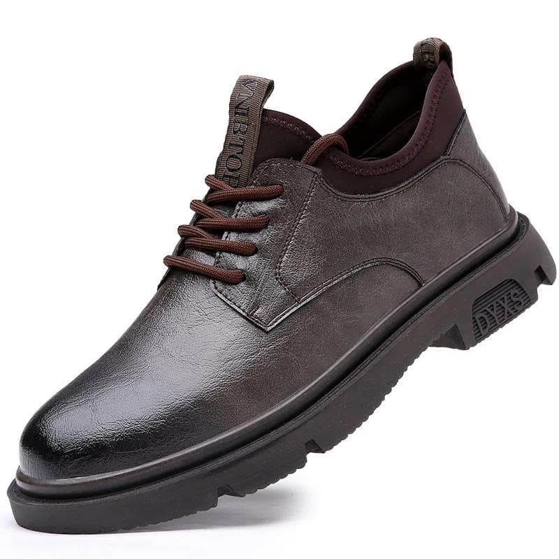 Fashion Spring casual shoes Men's Business Office dress Genuine leather shoes Outdoor hiking Oxford shoes for man big size 38-48 42 brown