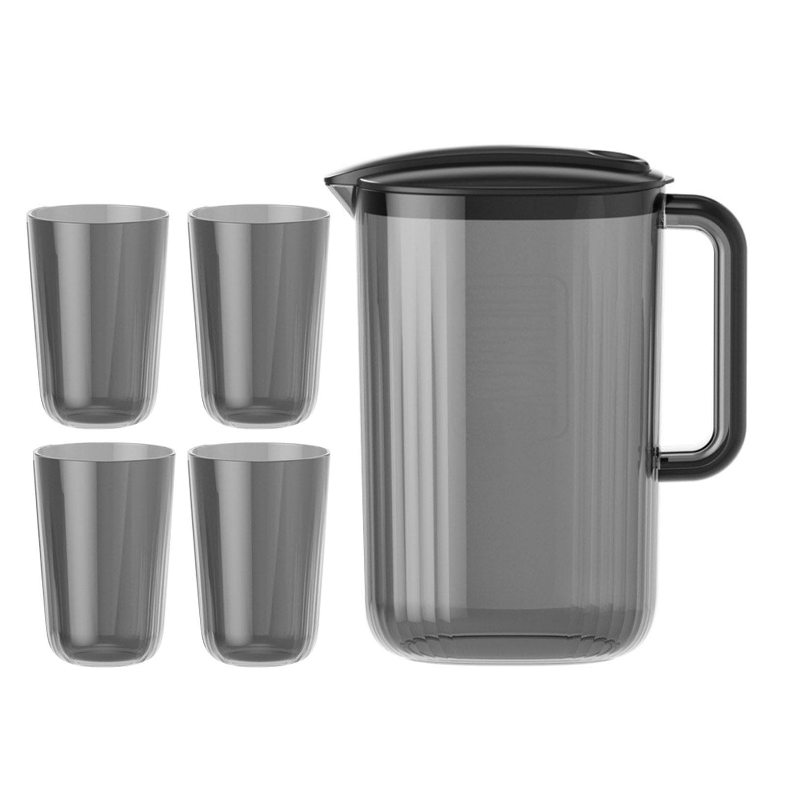 Water Pitcher Transparent Large Capacity Plastic High Temperature Resistant Drink Pitcher Jug for Black