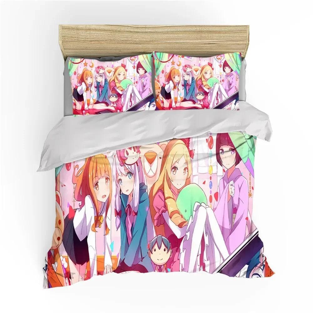 Fashion Japan Anime Cartoon Bedding Set 3D Print Christmas Gift Duvet Cover Sexy Girls Bed Quilt Cover Pillowcase 70x133cm 2pcs