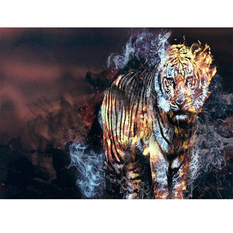 Diamond Painting Cross Stitch Diamond Embroidery Tiger Animals Picture Diamond Mosaic Home Decor 20X30CM